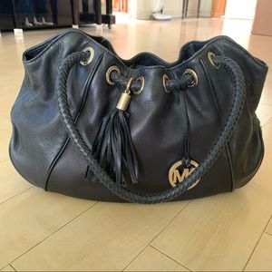 Michael Kors Leather Ring Tote Hobo Bucket Bag
